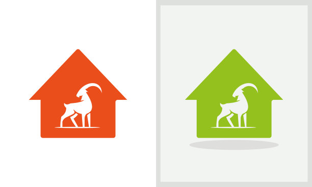 山羊屋标志设计的家标志与山羊图片下载