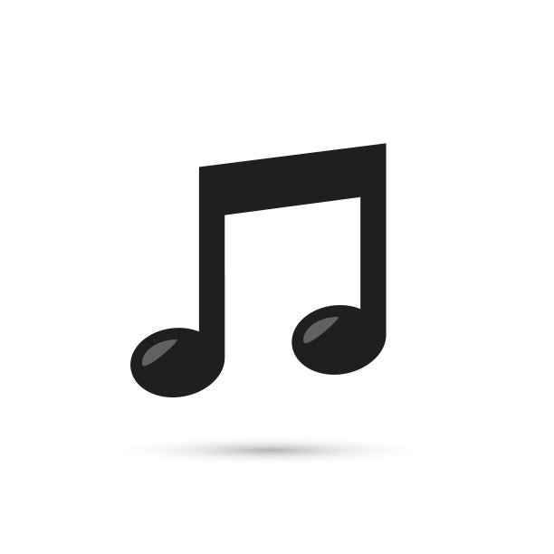 隔离的音符图标符号图片下载