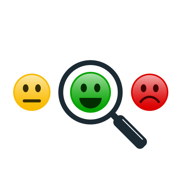 找到积极的人概念放大镜图片下载