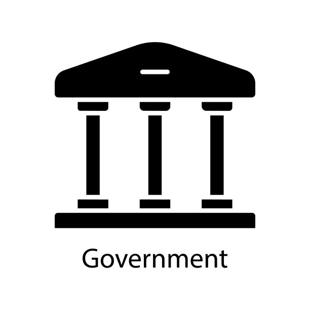 政府建筑直线型颜色图标可编辑图片下载