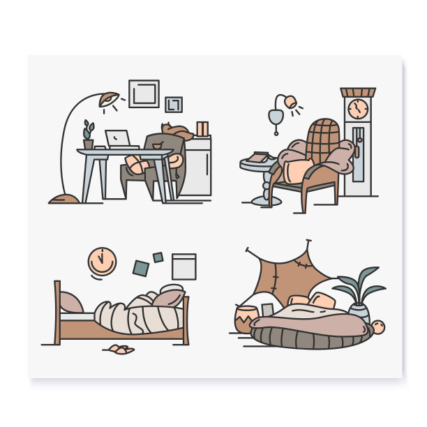 毯子房子的颜色图标设置图片下载