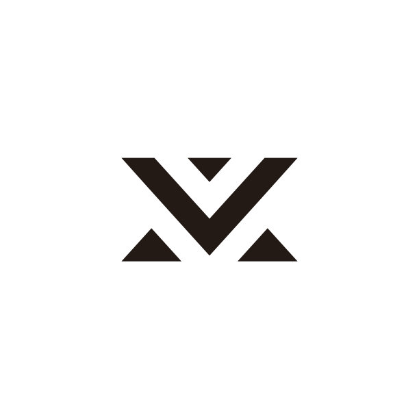 字母M V三角形几何简约标识标志图片下载