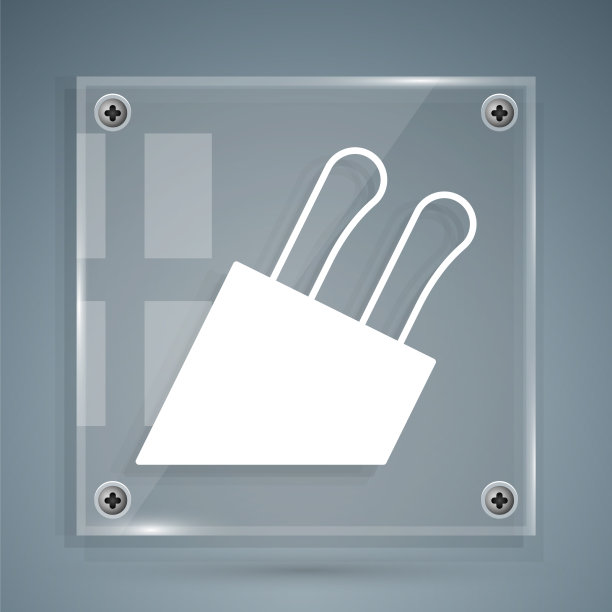 白色刀图标孤立在灰色背景图片下载