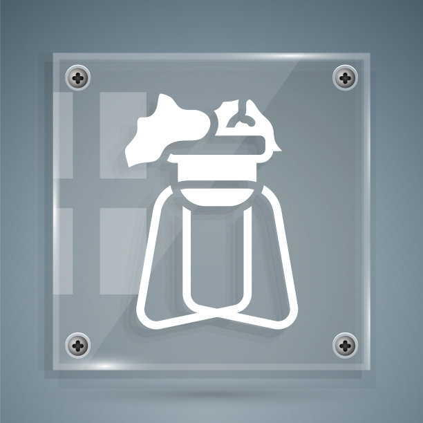 白色盆栽室内植物的立场图标孤立图片下载