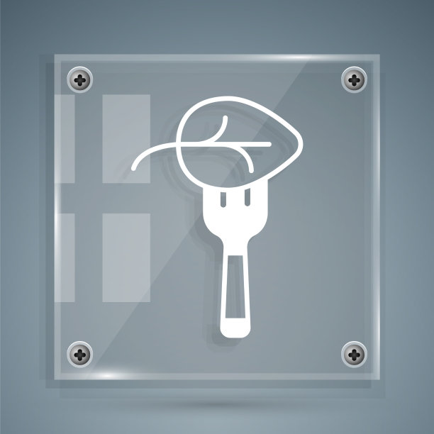 白色素食饮食图标孤立的白色图片下载