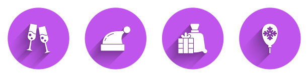 设玻璃香槟圣诞老人帽子图片下载