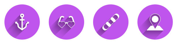 设锚心形爱心眼镜滑雪板图片下载