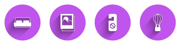 酒店客房床上照片请不要打扰图片下载