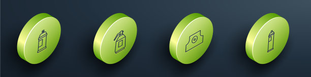 设置等距线喷漆罐喷枪喷涂图片下载