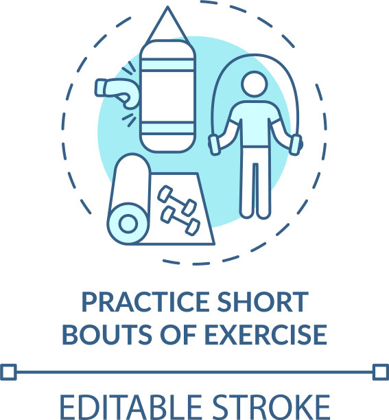 练习短回合练习蓝色概念图标图片下载