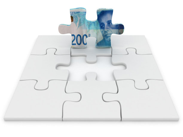 以色列谢克尔货币金融拼图图片下载