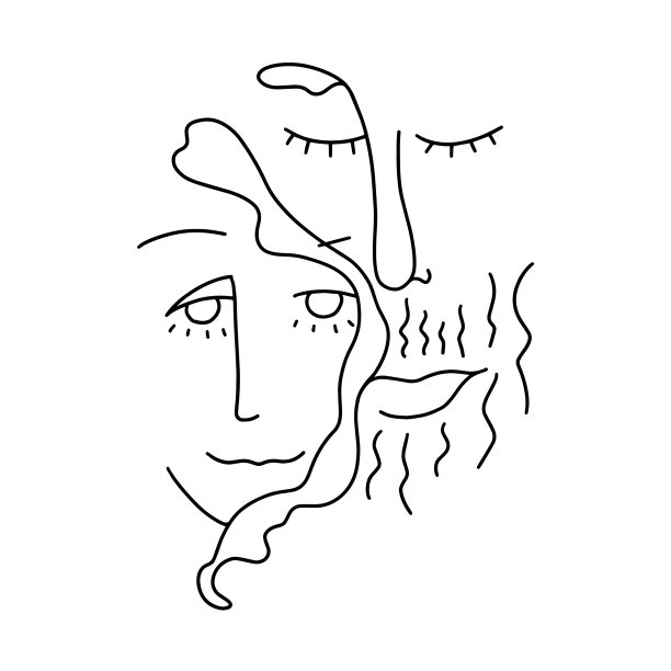 男人和女人，黑人和白人图片下载