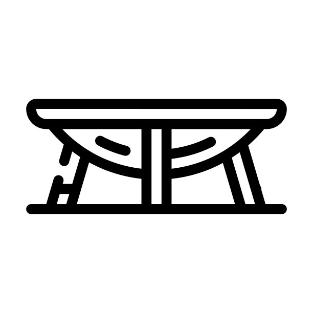 蹦床为跳跃和运动线图标矢量插图图片下载