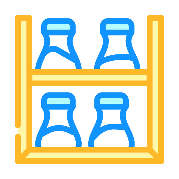 香料货架颜色图标矢量插图图片下载