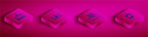 设置等距线国王皇冠城堡要塞图片下载