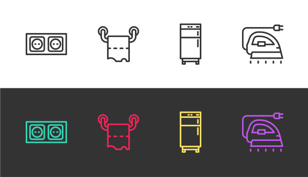 设置线、插座、厕纸卷图片下载