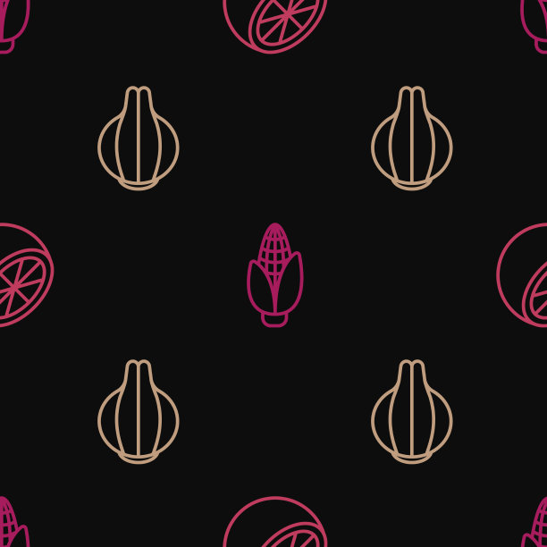 将橘子、水果、洋葱和玉米排在一起图片下载