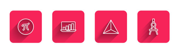 设置线PI符号笔记本电脑与图表图片下载