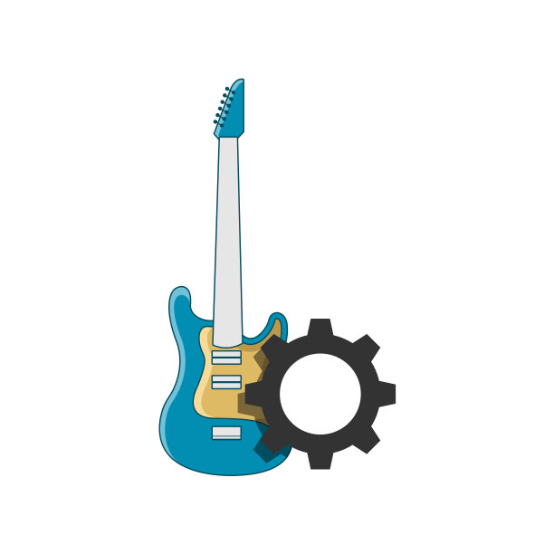插图矢量图形的吉他修理标志图片下载
