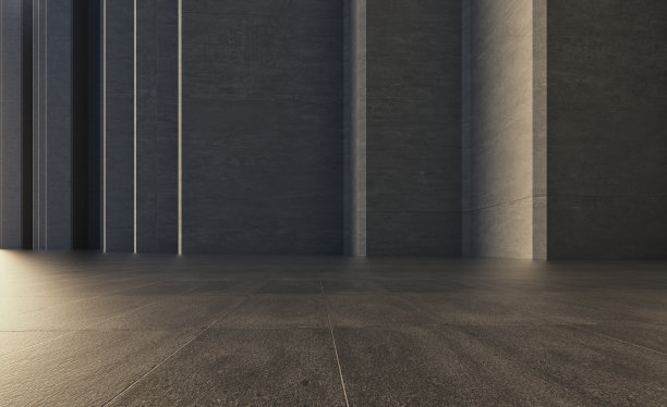 三维渲染混凝土建筑图片下载