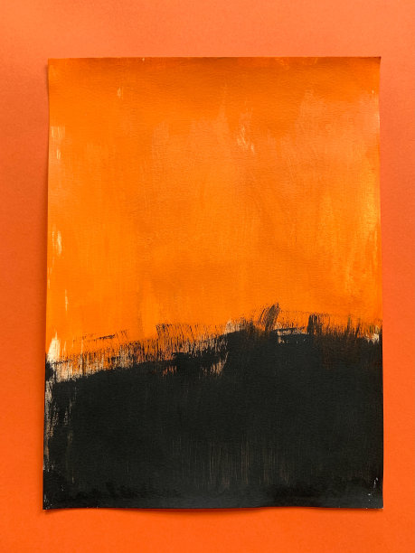 橘色和黑色画的垃圾背景图片下载