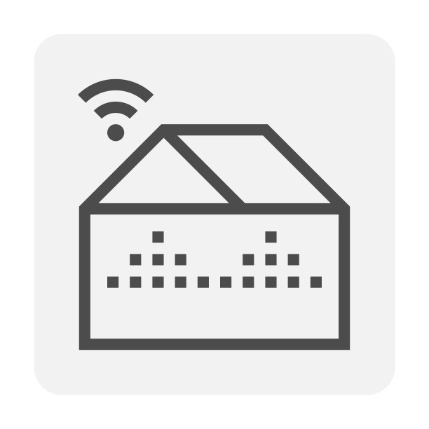 智能农场在现代温室矢量图标设计。48x48像素完美和可编辑的笔触。图片下载