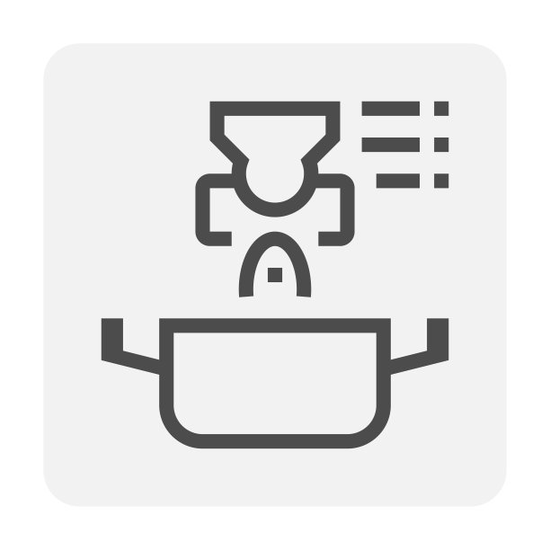 机器人烹饪矢量图标设计。48x48像素完美和可编辑的笔触。图片下载