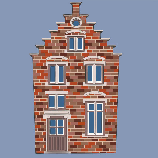 历史上中世纪的传统砖房图片下载