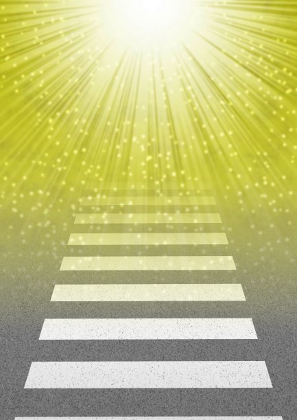 人行横道走向光明的插图图片下载