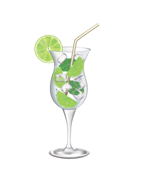 鸡尾酒杯里的莫吉托图片下载