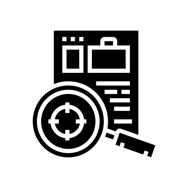 研究CV或业务案例符号图标矢量插图图片下载