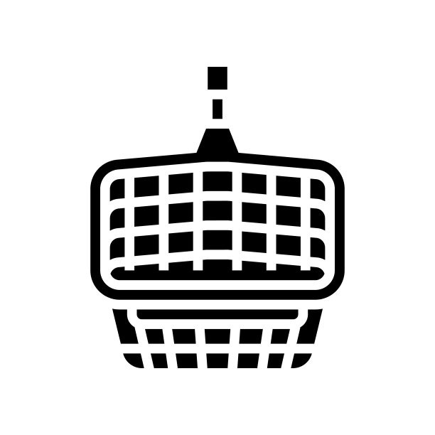 叶子勺池字形图标矢量插图图片下载