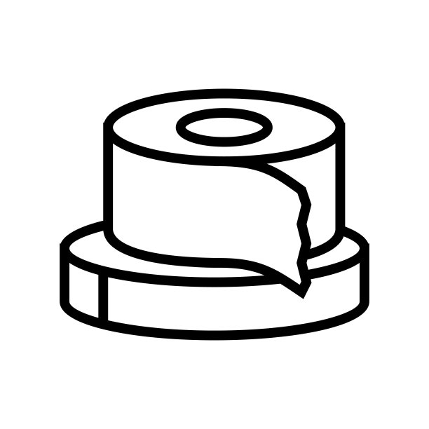 透明胶带树脂艺术线图标矢量插图图片下载