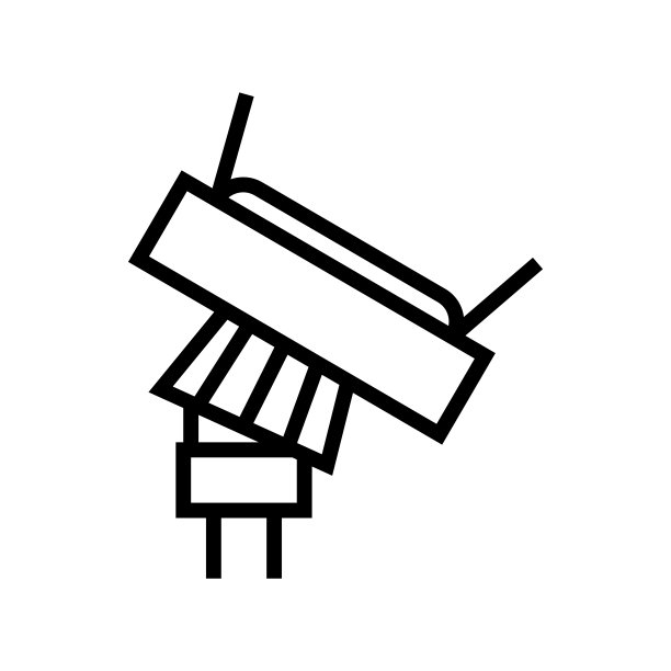 落地灯工具照明线图标矢量插图图片下载