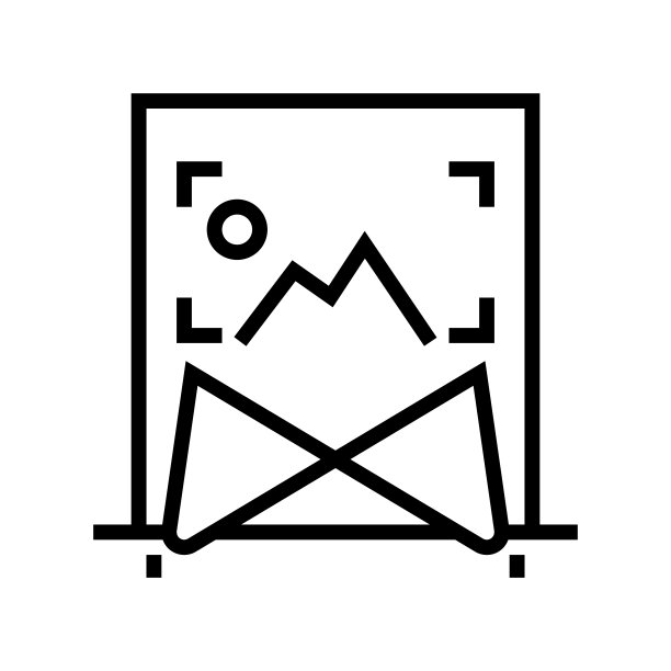 图像照明线图标矢量插图图片下载