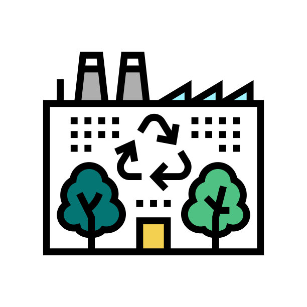 环境回收彩色图标矢量插图图片下载