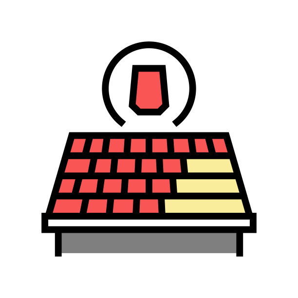 沥青瓦屋顶颜色图标矢量插图图片下载