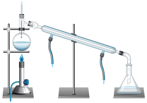 白色背景上的实验室设备图片下载