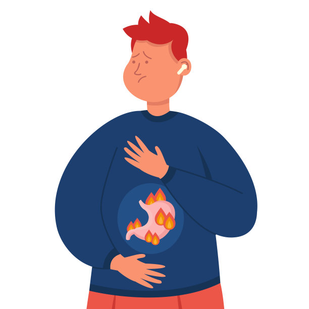 卡通人物胃病图片下载