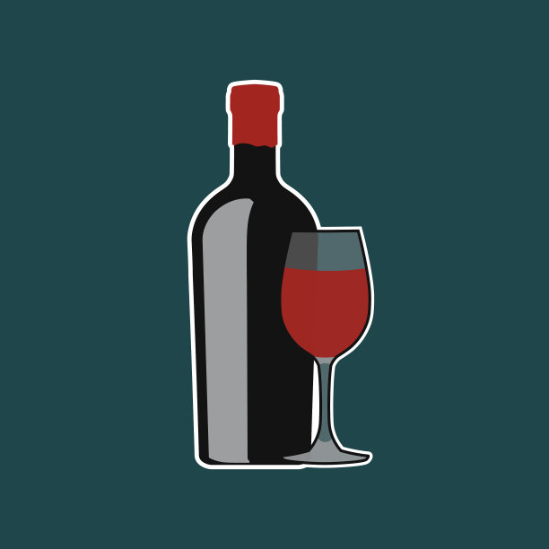 一瓶葡萄酒和一个玻璃杯图片下载