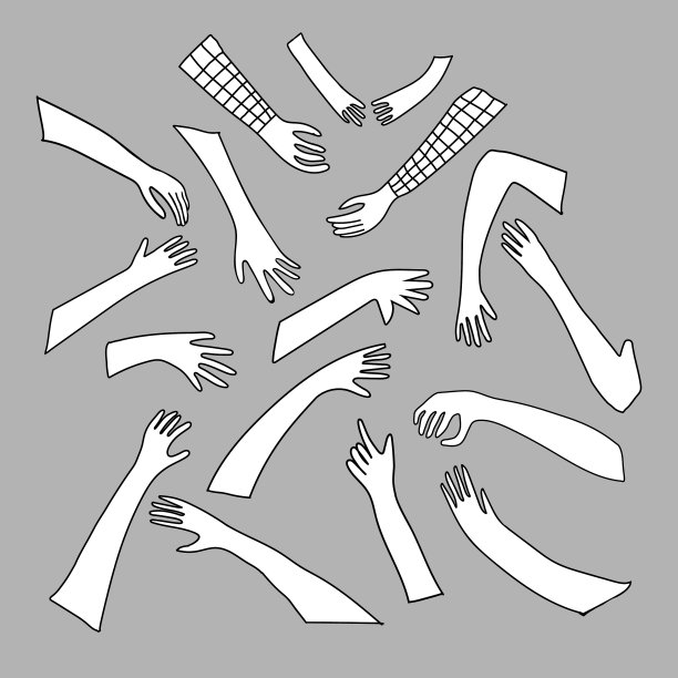 设置白色轮廓手绘涂鸦图片下载