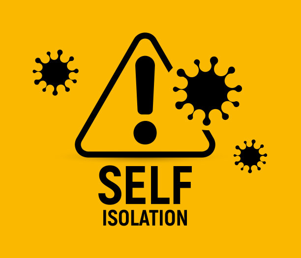 冠状病毒警告和关注图标自我图片下载