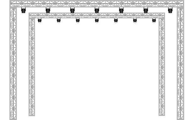 聚焦在桁架系统上的白色图片下载