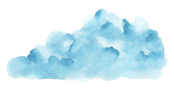 抽象蓝色水彩染色形状图片下载