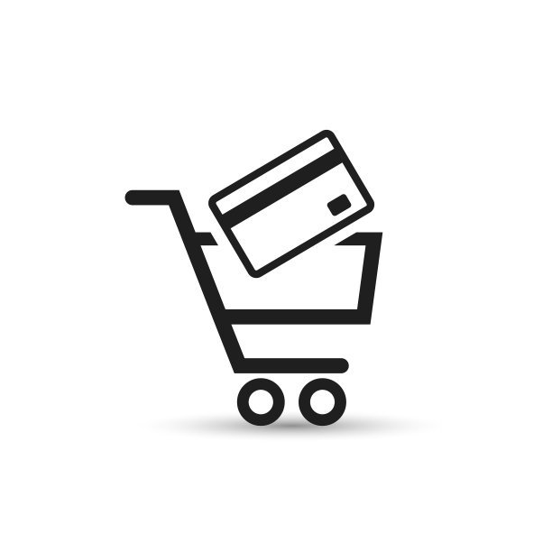 购物车与银行卡电子商务图标图片下载