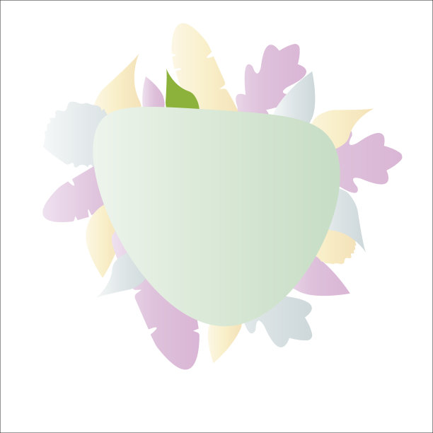 盖子，写题词的地方，明信片。矢量明亮多彩的叶子抽象圆形白色背景纹理的设计，照片叠加。放置你的文本。图片下载