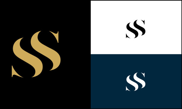 S,SS抽象字母标志图片下载