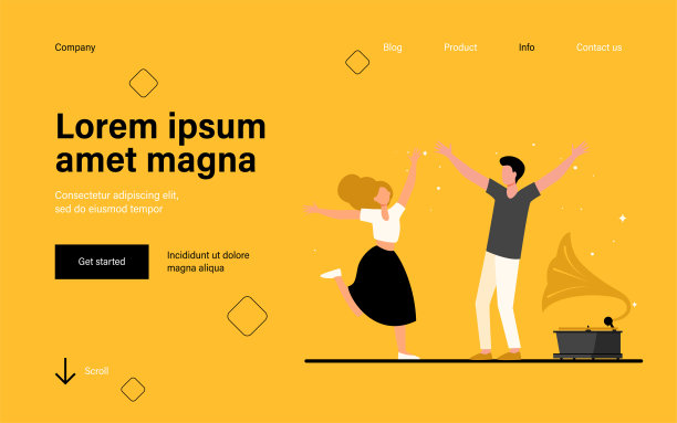 年轻夫妇享受复古派对图片下载