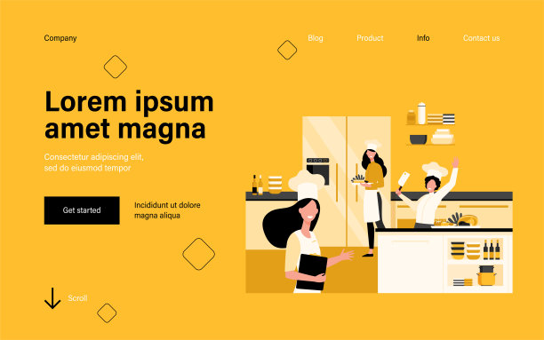 专业厨师在餐厅厨房烹饪图片下载