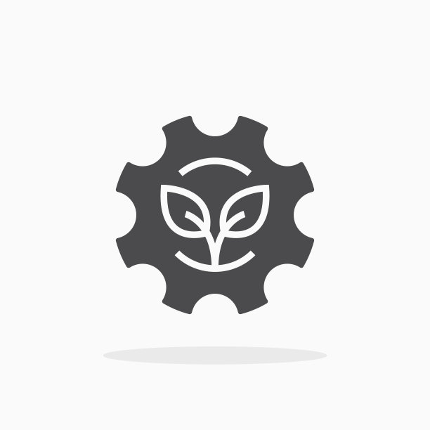 植物与齿轮图标图片下载